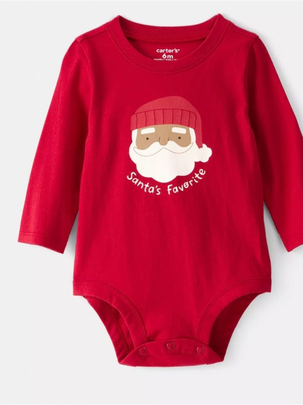 Carter’s “Santa’s Favorite” long sleeve baby bodysuit